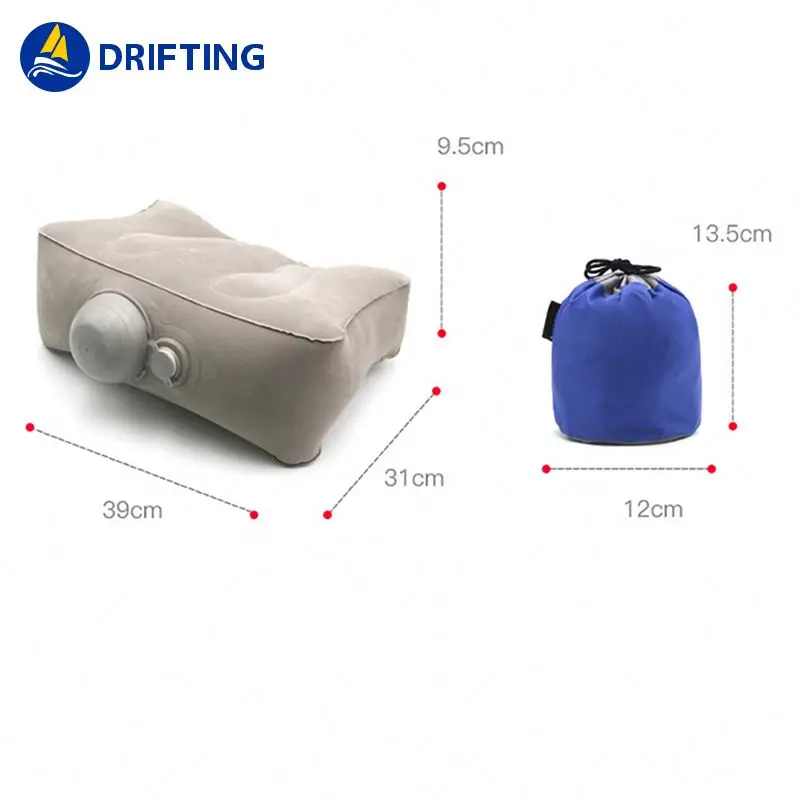 
Skin-Friendly Convenient Storage Built-In Air Pump Inflatable Foot Shaped Feet Pillow Elevate Legs 
