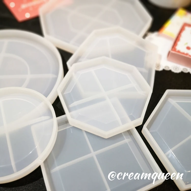 D317 Silicone Coasters mould, jewelry tray liquid silicone mold ,DIY silicone Cup Coasters mold