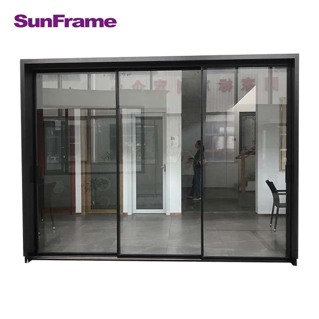Double Glazed Low E Glass Exterior Patio Aluminum Australia up Down Sliding Doors