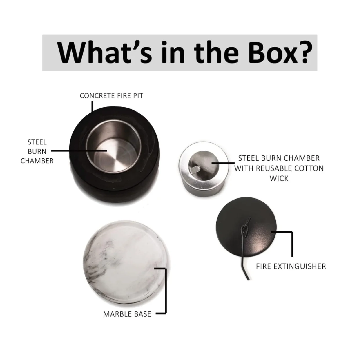 Настольный камин Sunbow, настольный камин, переносной мини-камин из бетона, Настольная чаша для камина, чаша для камина из био-этанола