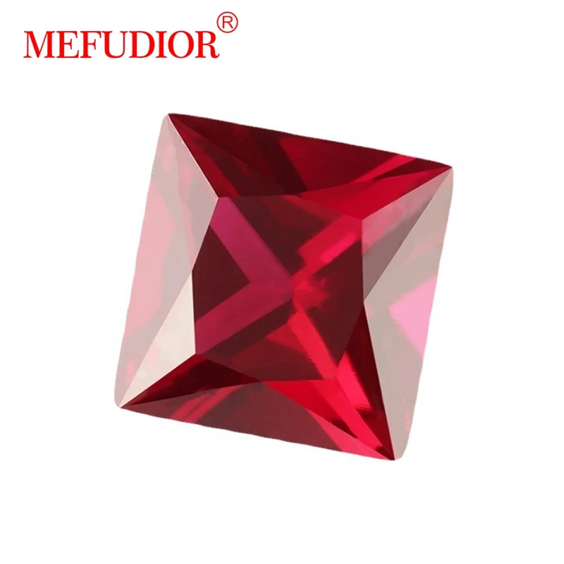 8#5# Loose Gemstone Corundum Wholesale  Synthetic square ruby price per stone gemstones ruby  Corundum gems