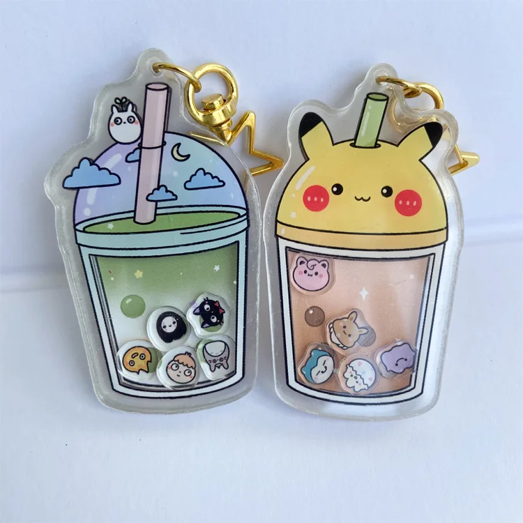 Cartoon Key Chain Photo Customized Anime Charms Hologram Clear Personalized Designer Keychains Custom Acrylic Keychains
