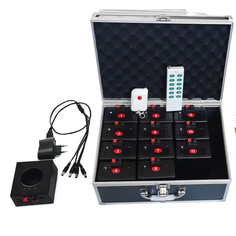 China Factory Supplied Cold Pyro Remote Control Fire Ignition Pyrotechnics Fireworks Firing System of 12 Receivers Rechargeable