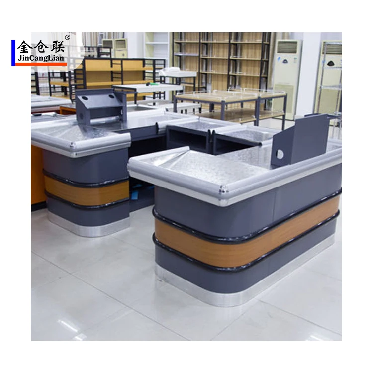High quality supermarket cash register Customizable Store Cashier Desk Supermarket Checkout Counter