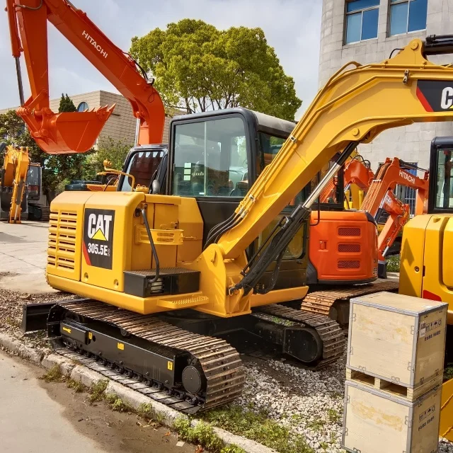 original Used Cat 305.5e2 8 Tons Mini Excavator Cat 305.5E2 Excavator machine good equipment for sale