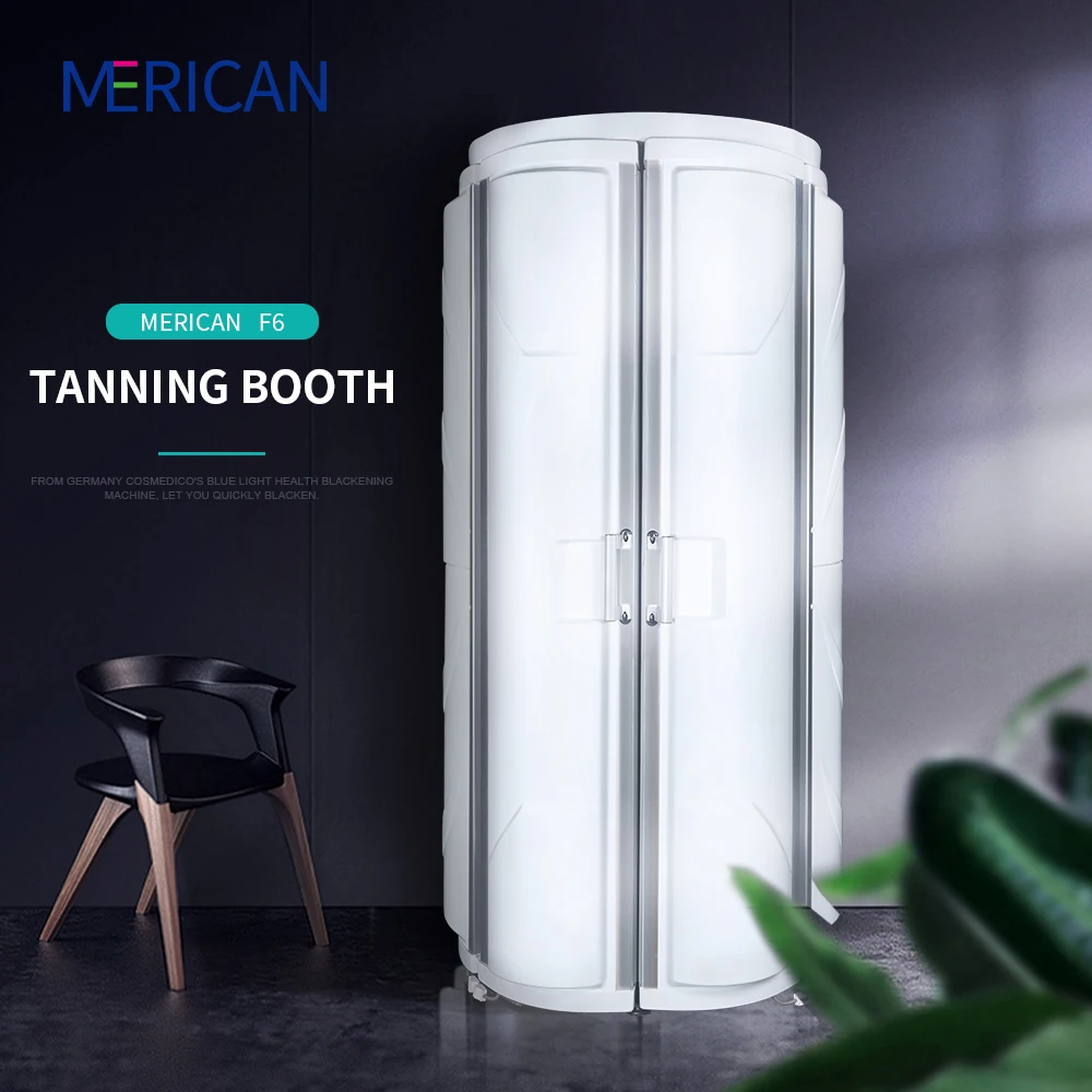 Wholesale Beauty Salon Equipment Solarium For Whole Body Tanning With 48 Solarium Lamps/Standing Tanning beds