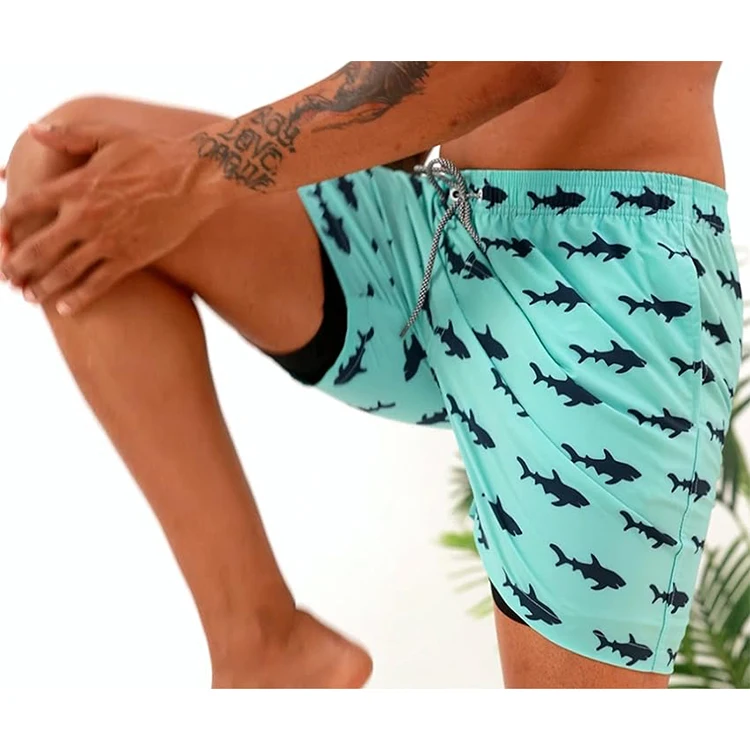 Quick Dry Mens Swim Trunks 4 Way Stretch Beachwear Custom Board Shorts for men