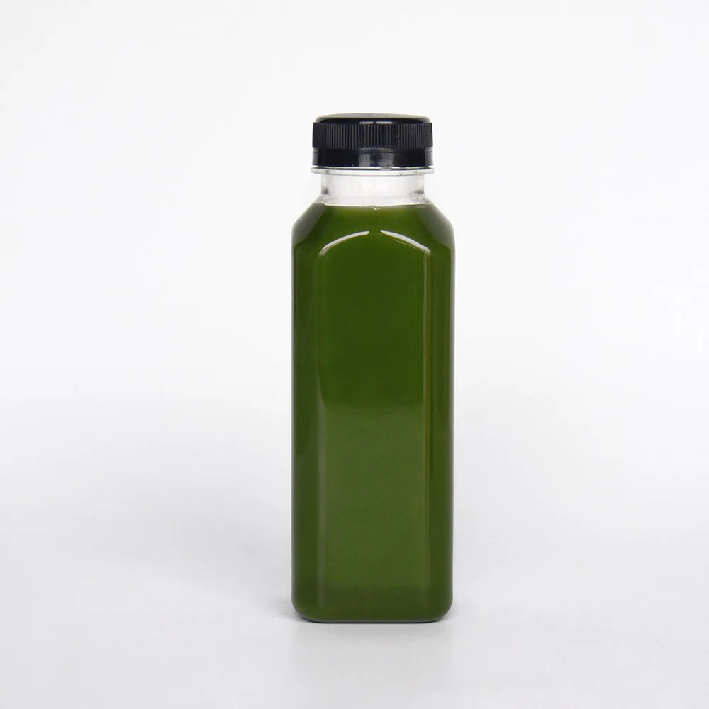 Custom Private Label 16 oz Empty BPA Free PET Plastic Beverage Juice Smoothie Water Bottles with Cap