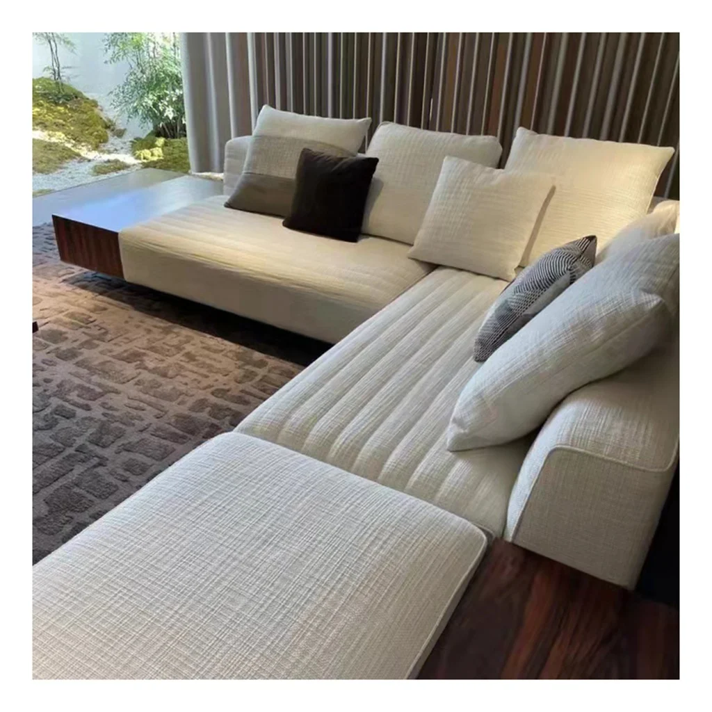 Мебель Foshan, современный роскошный секционный диван, новый дизайн, качественный модульный диван для гостиной, комфортный тканевый кожаный диван, U-образный диван