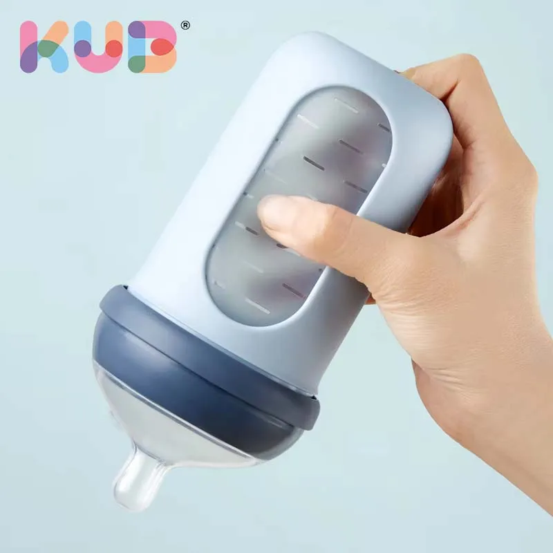 KUB High Quality Hot Sale 240ml Newborn Baby Feeding Bottle Baby Milk Bottle Silicone Baby Bottle