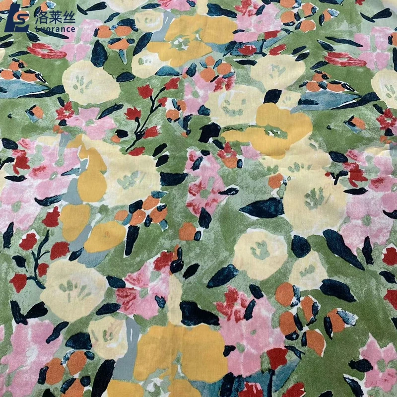 Hot sale oil painting liberty london fabric 100% cotton poplin fabric