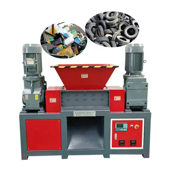 Trituradora de eje doble personalizada para triturar acero de neumaticos de plastic