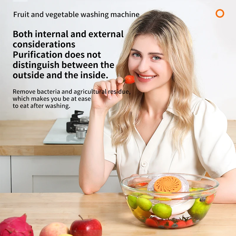 Fruit and Vegetable Washing Machine Magnetic Charge Fruit and Vegetable Cleaner with OH-ion Clean Technology