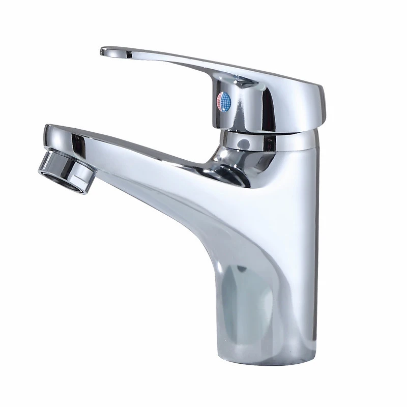 Modern stainless steel 304 faucet Brass hot and cold water single pole single hole washbasin faucet bathroom accessories