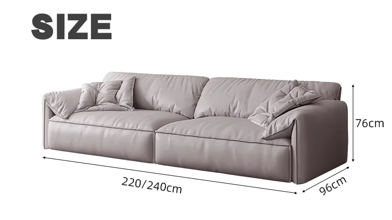 Wide Convertible Technology Leather  Microfiber 3-4 Seater Sofa Couch Living Room Furniture for Home Office CEFS036