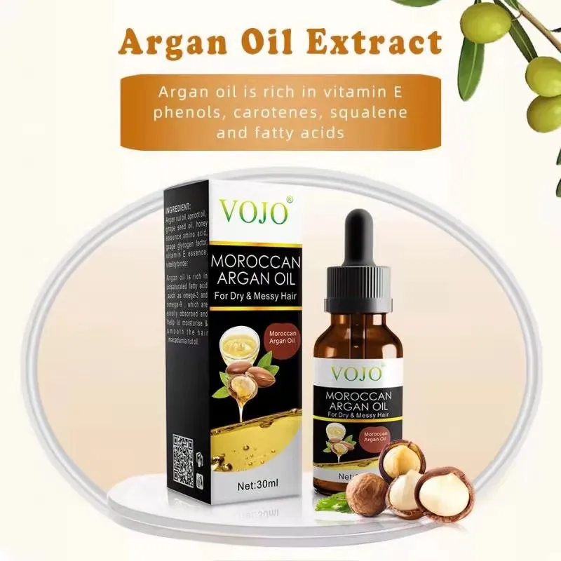 VOJO  30ml Natural Orgainc Argan oil Hair Oil Ginger Germinal Nourish Repair Hair Growth Oil