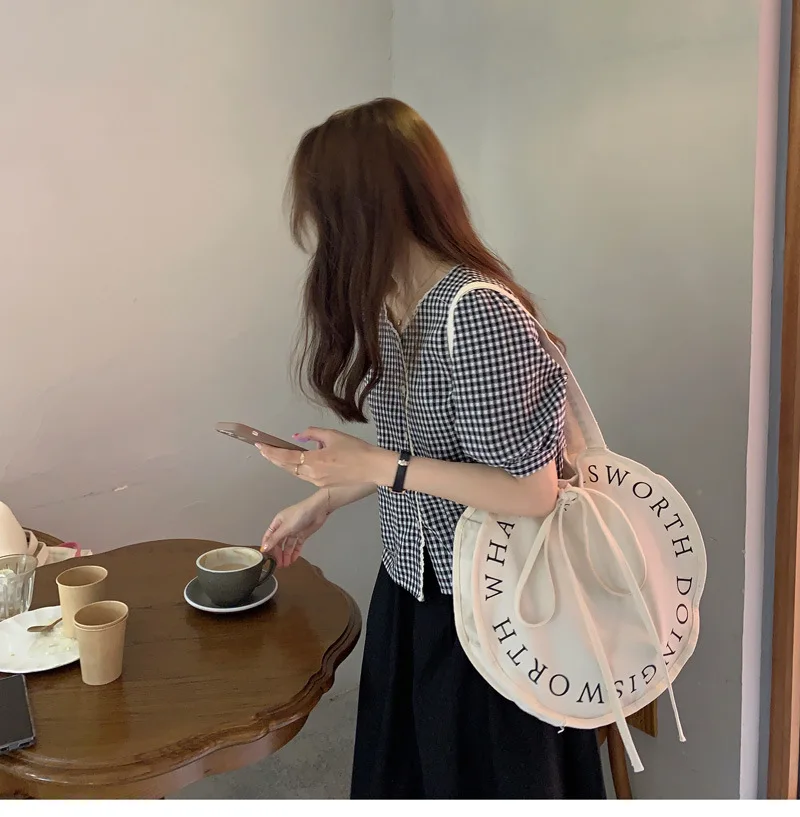 Customized Blank Canvas Bags,Unique Round Cheap Letter Tote Cotton Bags,High Quality Canvas Blank Tote Bag