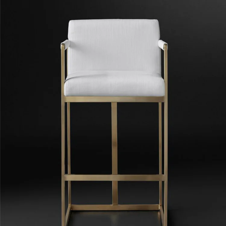 Коммерческая бархатная мебель для барного стула серебристого цвета