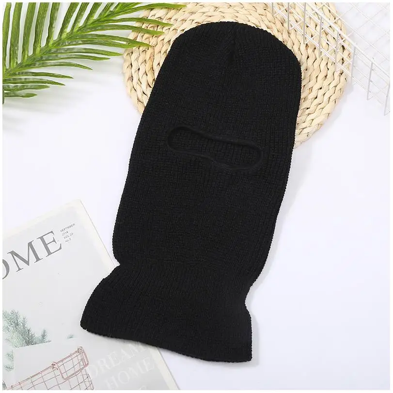 Hot Sales Knitted Balaclava Face Knit Full Face Mask Cover Warm One Hole Designer Grassy Distressed Fuzzy Balaclava Ski Mask
