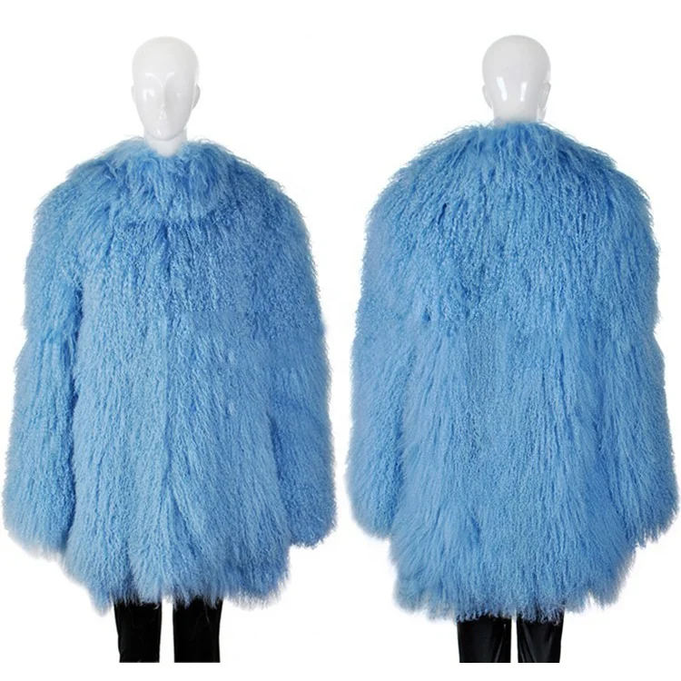 YR659 YANRAN Fur Custom Design Luxury  Fur Long Coat for Women