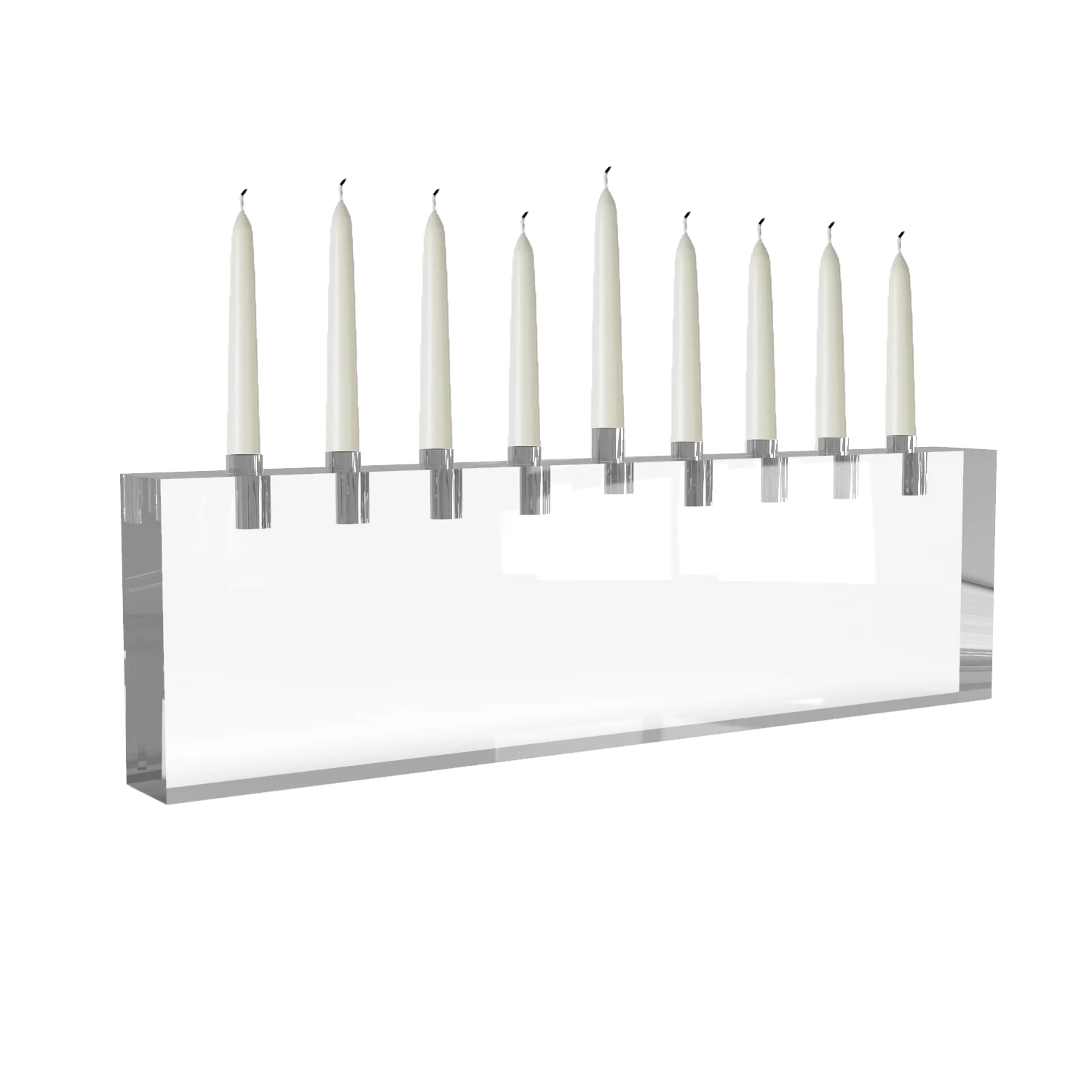 Judaism Lucite Menorah для еврейского ханукального завода по индивидуальному заказу Judaica Chanukah Подарочный акриловый канделябрный канделябры в качестве вазы