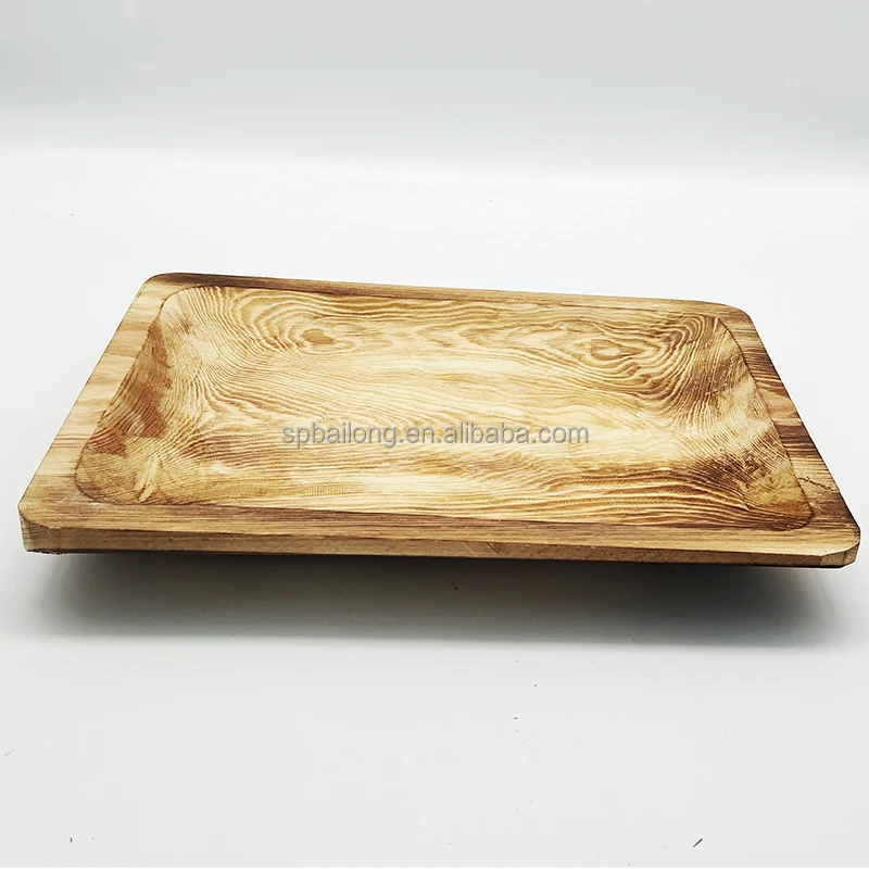 BSCI vintage rustic whale lobster fish shell nautical decorative pine small wooden trays