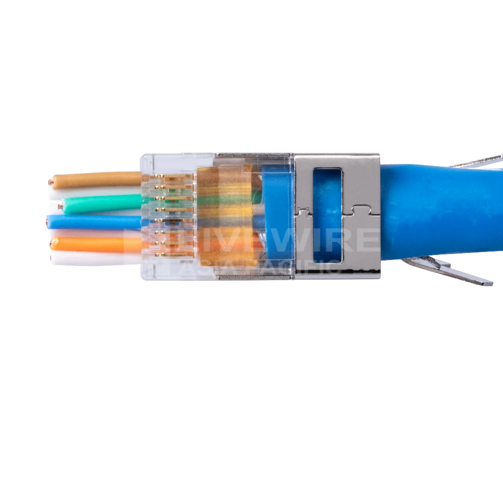 Водонепроницаемый 8-контактный модульный CAT6 разъем 8P8C подключение к сети экранированный rj45