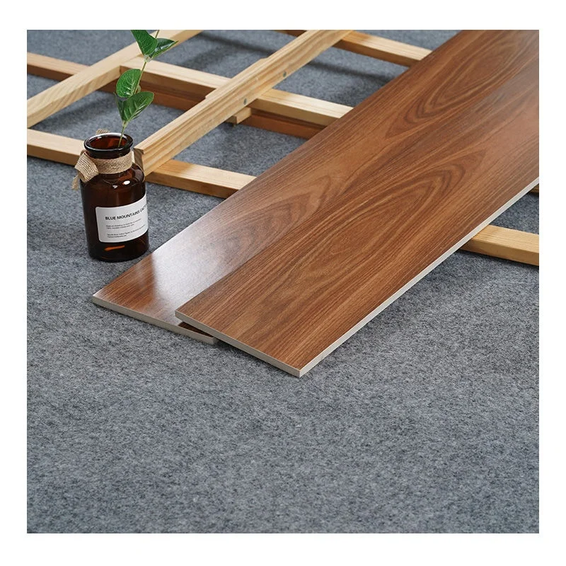 150x900 anti-slip rustic indoor porcelain antique glazed high grade brown wooden like tile wholesale