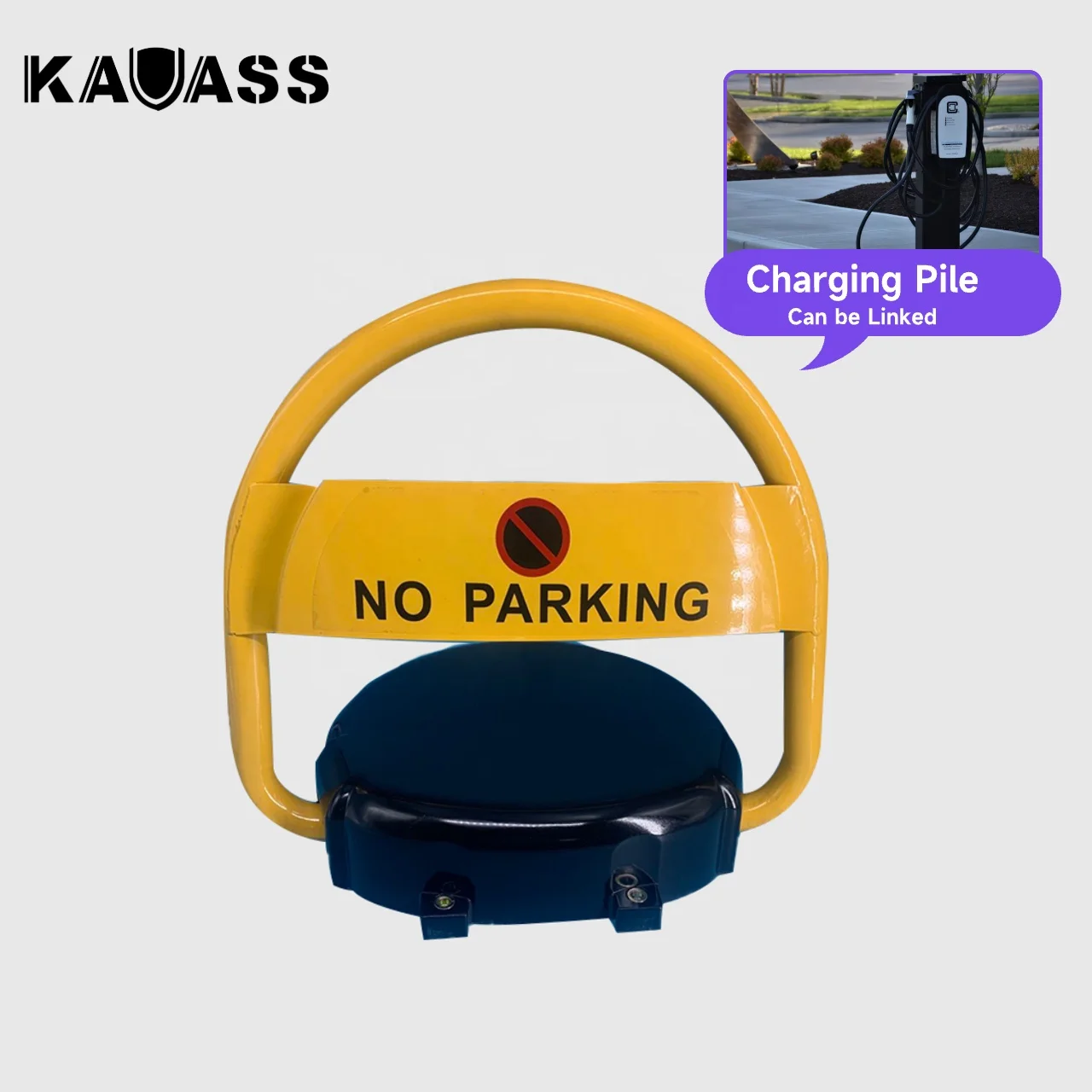 Blue tooth smart parking barrier lock protector solar app