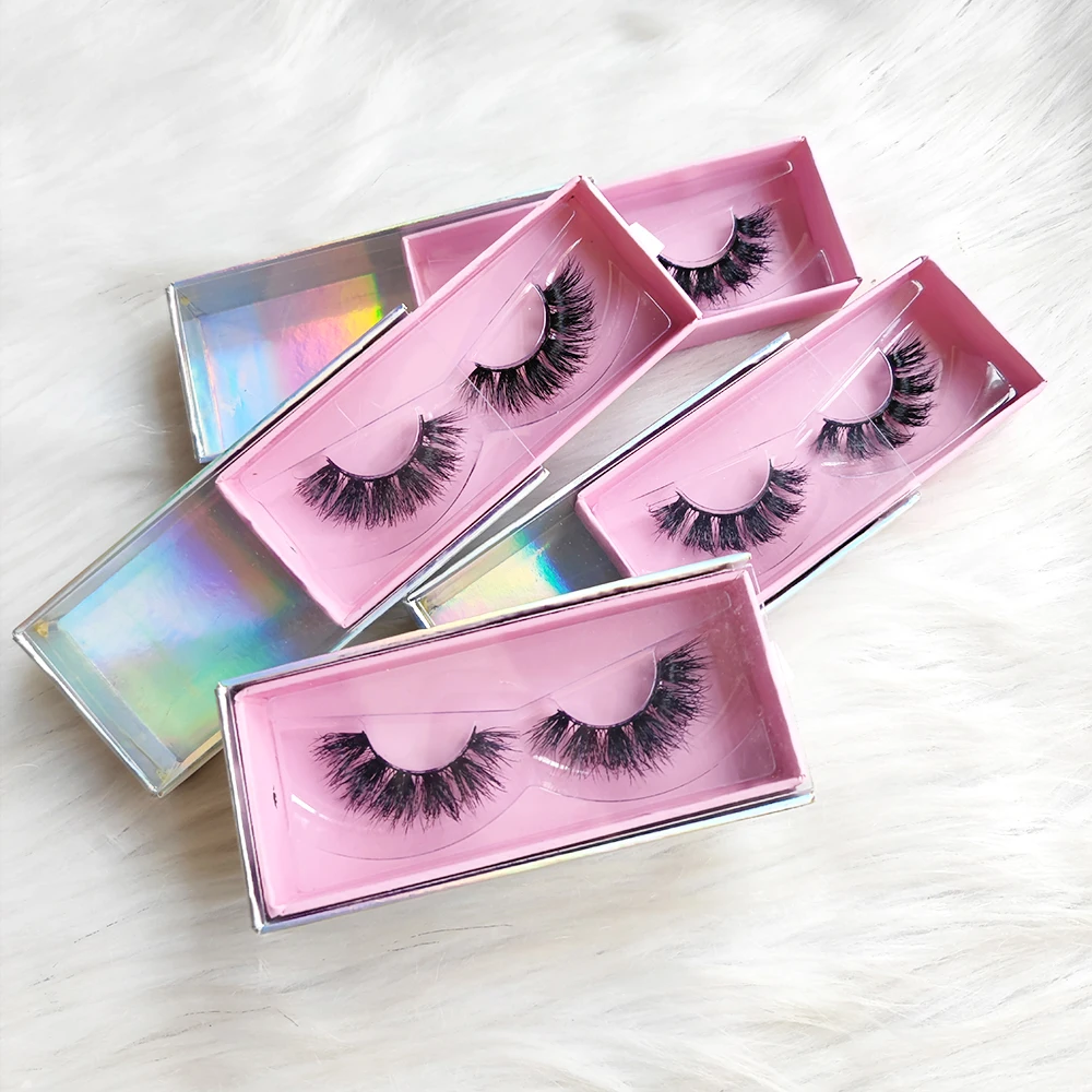 New Trend Wholesale Super Fluffy 25MM Mink Eye Lashes D Full Strip Russian Mink Lashes Premium Handmade 3D Mink Lashes