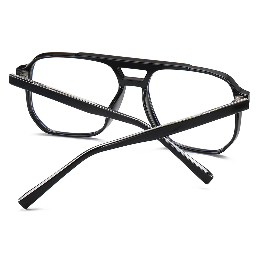 Wholesale High Quality Eyeglasses double bridge glasses frame TR90 Anti Blue Light Optical Glasses