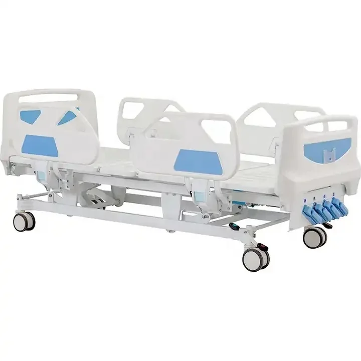 CE Standard Five-Function Manual Hospital Bed with Four Cranks Made of Durable Metal for Medical Use