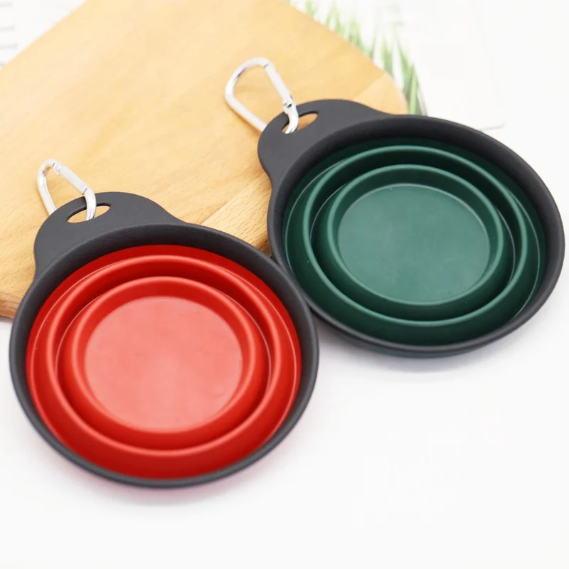 OEM/ODM TPE Collapsible Dog Bowl Portable Feeder Pet Cat Food Foldable Travel Plastic Dog Bowl