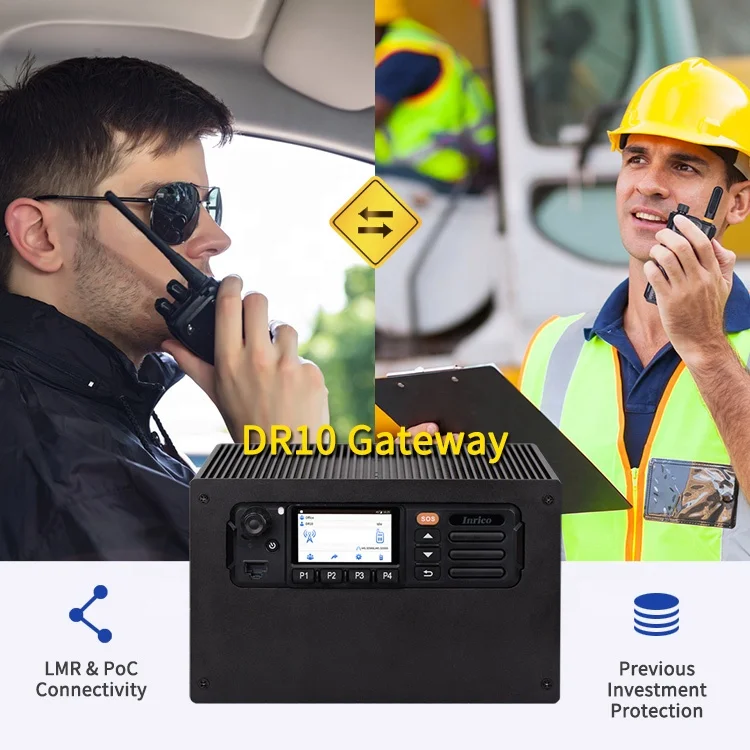  Шлюз Inrico DR10 новый продукт LMR подключение для DMR радиостанций поддержка двух Micro-SIM-карт и