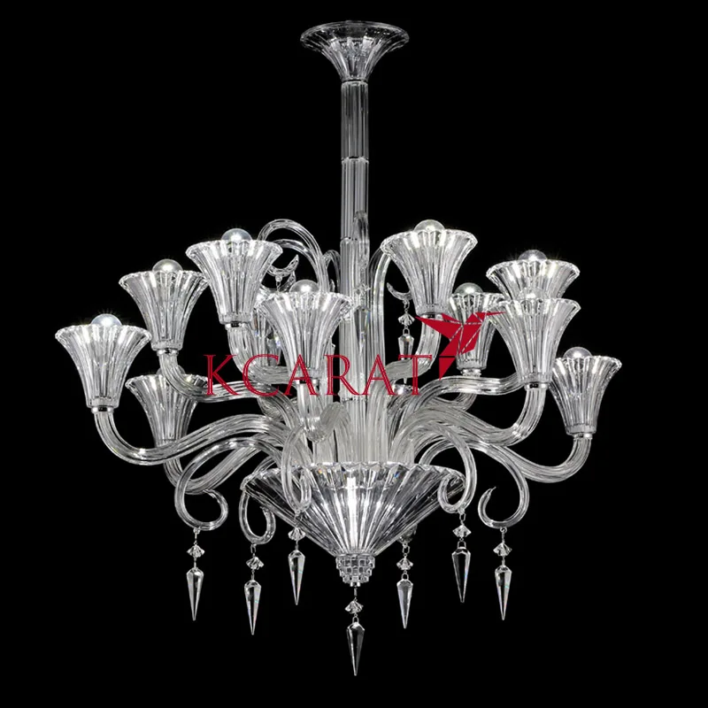 Crystal chandelier for living room Modern  Fashion glass crystal light Glass lampshade chandelier