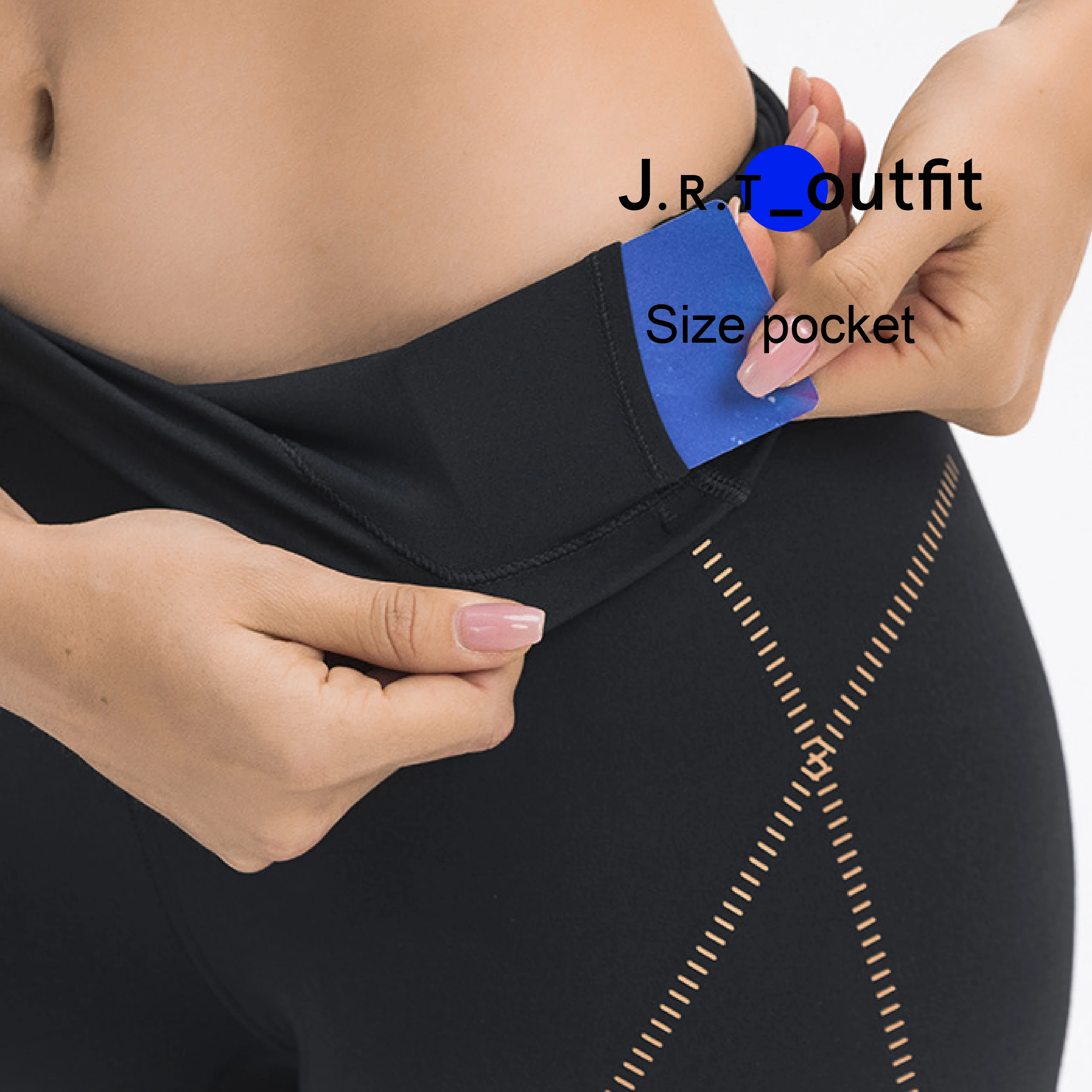 J.R.T High Quality Solid Fitness Full Length Quick Dry Sweat-wicking Womens Gym Apparel Compression Leggings With Pocket