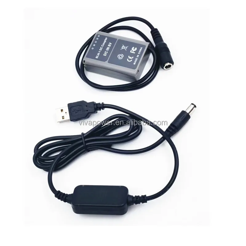 PS-BLN1 BLN-1 BLN1 Dummy Battery DC Coupler + 5V USB Power Bank Cable for Olympus Digital Camera OM-D E-M5 II 2 E-M1 PEN E-P5