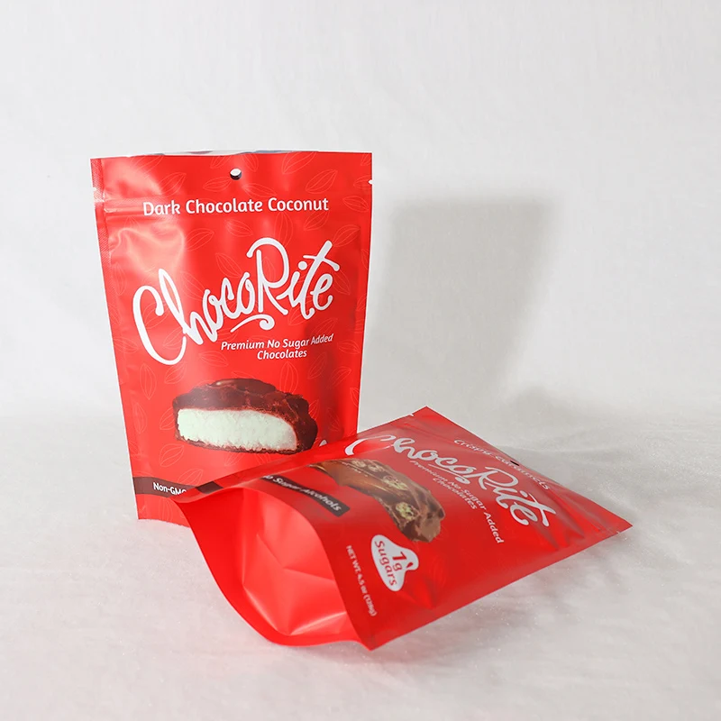 Customized Sweet Honey Candy  Cookie Snack Died food Plastic Stand Up Pouch Zipper Bag For Chocolate