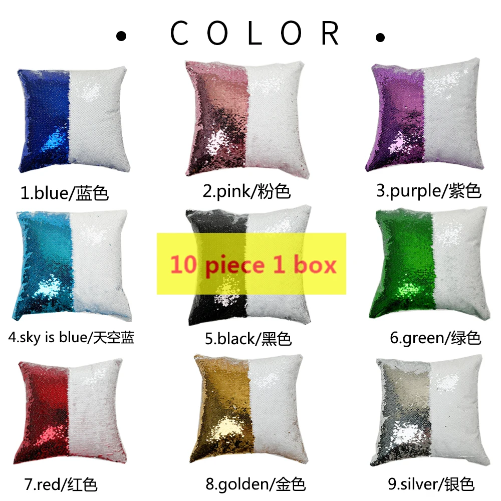 sublimation pillow case blanks Custom logo sublimations pillow covers cushion cover 16x16 reversible sequin pillow case