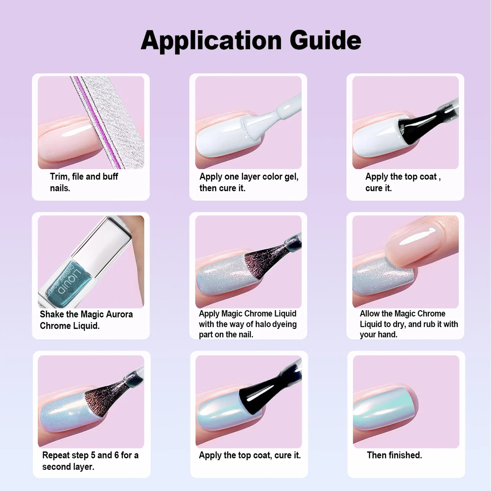 Nail Art Liquid MCB Laser Magic Mirror Powder No Fly Powder Liquid Mirror Flour Magic Sleeve Nail Art Decor Manicure