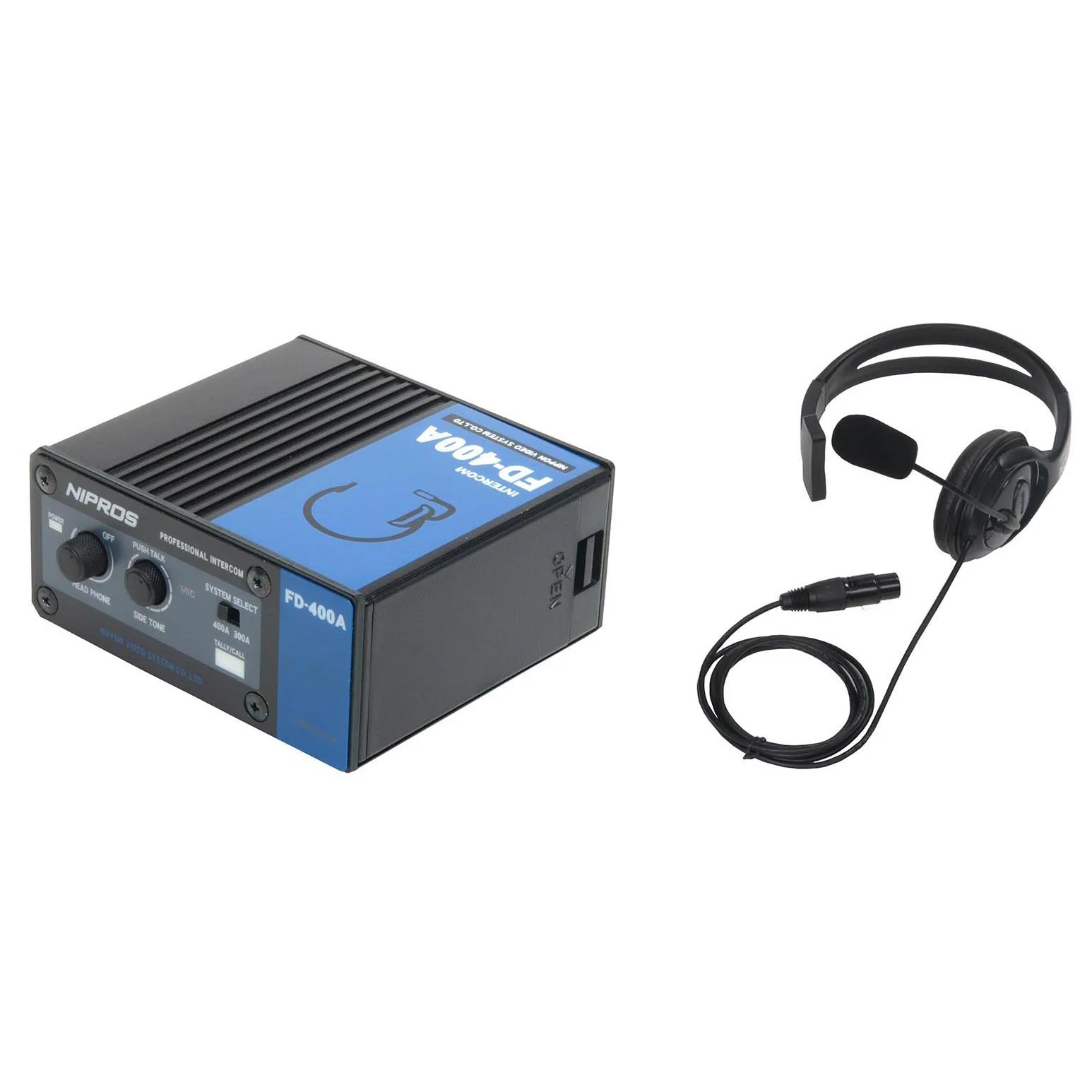 Long Distance Wired Intercom System With Single-Ear Closed-Type Headset