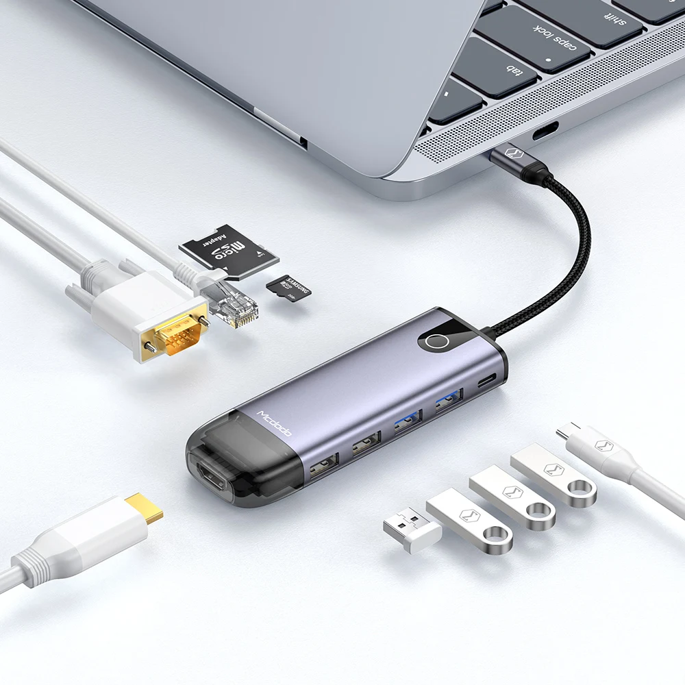 Адаптер Mcdodo usb-c 10 в 1 usb-хаб многофункциональный адаптер для MacBook Pro и type c ноутбуков на