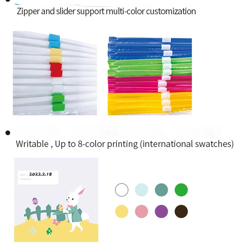 AIUDO Manufacturer Customized BPA Free Compostable Slide Zip Lock Plastic Bag Reusable Ldpe Storage Slider Ziplock Storage Bag