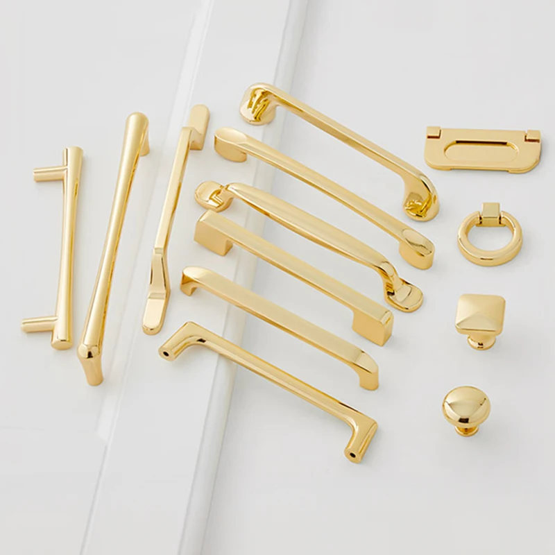 Brass kitchen cabinet handles/gold solid brass handles/luxury cabinet door brass handle