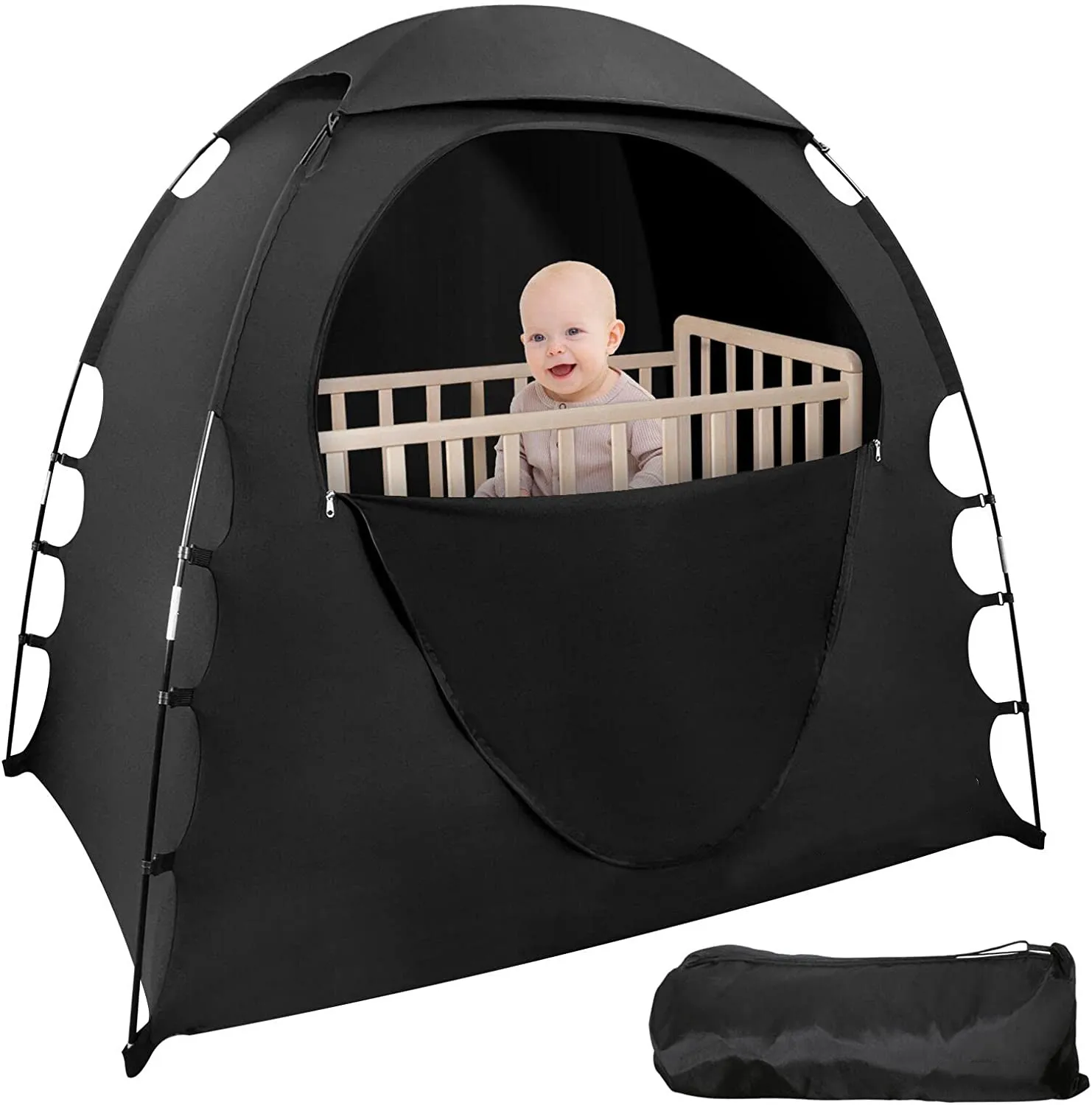 Pack N Play Blackout Cover Baby Crib Tent Canopy And Portable Privacy Sleep Pod Tent