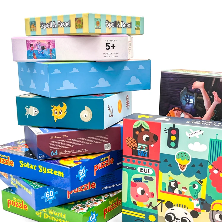 China Factory Custom OEM DIY Educational Kids Toy Game Paper Jigsaw Puzzle