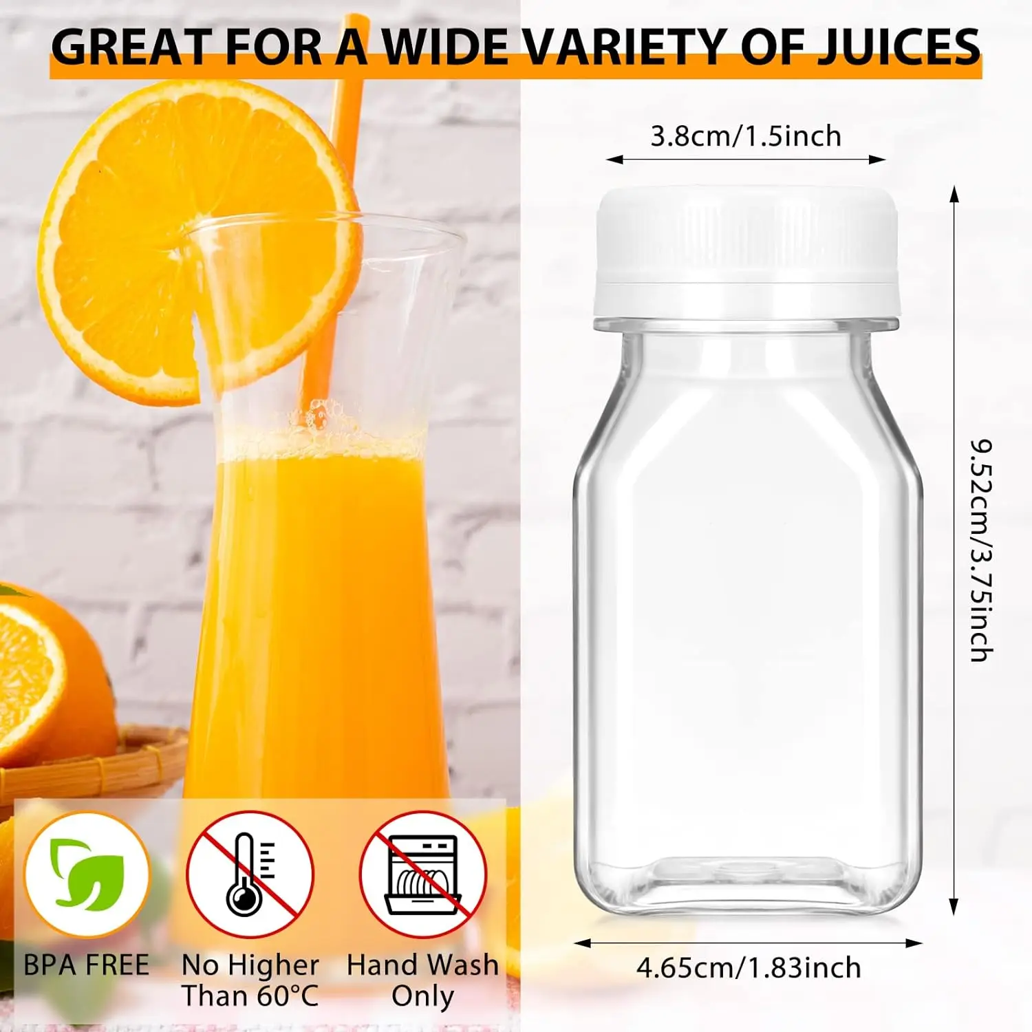 Wholesale Takeaway Disposable Plastic Bottles 4 oz Custom LOGO Plastic Drink  Bottle For Juice