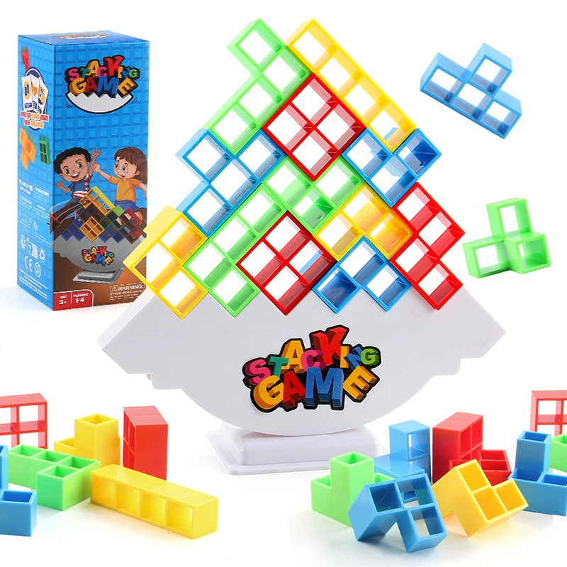 Wholesale Building Blocks Tower Stack Games Educational Stacking Block Puzzle Toy Board Game Balance building block toy