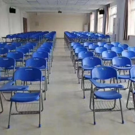 Hot Sale Folding Classroom School Chairs Wholesale Training Room Chair College School Study Chair With Writing Tablet Arm