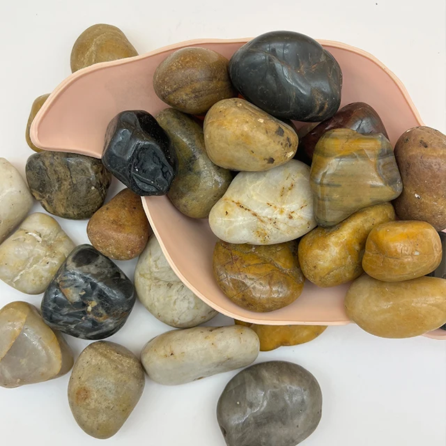 Натуральный речной камень/высокополированная галька